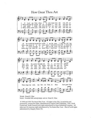 how great thou art chords and lyrics What is the significance of repetition in the hymn?